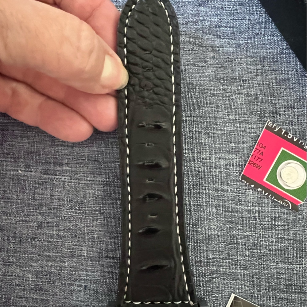 OULM Men’s Watch Silver with All Leather Strap in Black NWT FULL INCLUSION - Picture 8 of 16